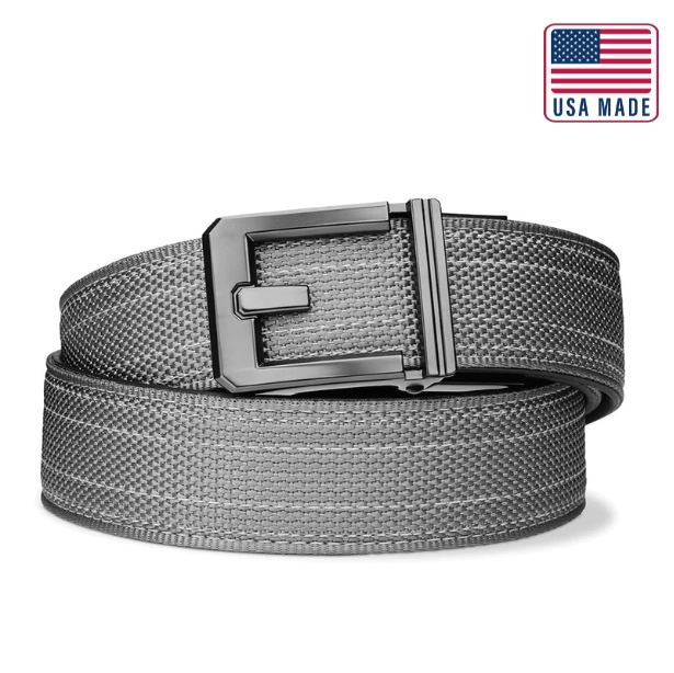 X SERIES BUCKLE  | USA MADE GRAY TACTICAL NYLON GUN BELT 1.5"