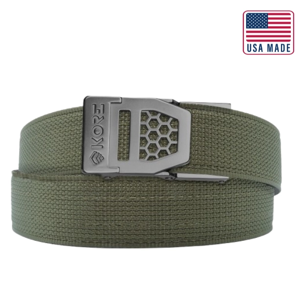 X SERIES BUCKLE  | USA MADE RANGER GREEN TACTICAL NYLON GUN BELT 1.5"