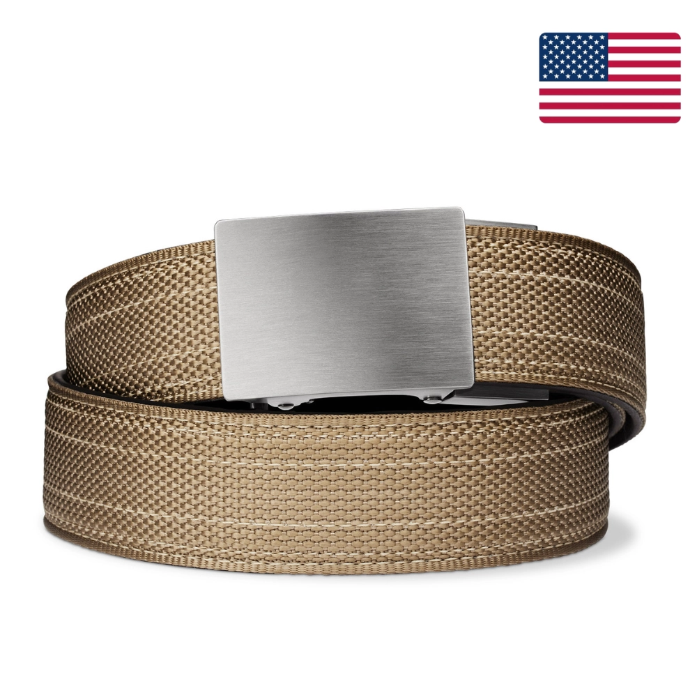 X SERIES BUCKLE  | USA MADE TAN 499 TACTICAL NYLON GUN BELT 1.5"